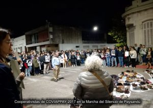 Cooperativistas de COVIAPPAY 2017 en la Marcha del Silencio de Paysandú