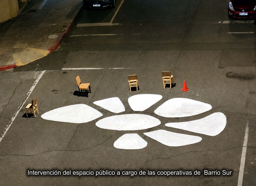 Intervención del espacio público a cargo de las cooperativas de Barrio Sur